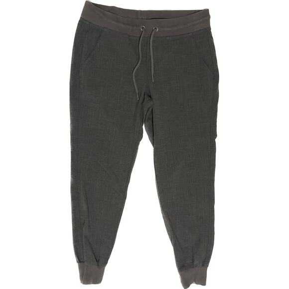 Athleta Wool City Joggers Charcoal Heather Gray Drawstring Pants Women's Size 4 - Picture 1 of 10